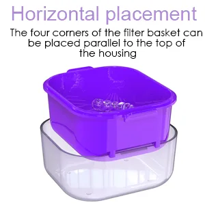 ARGOMAX Denture case Denture cup for Soaking Dentures Thorough Cleaning of Dentures Retainer Clear Braces (Dark Purple) Clear Case + Purple Filter and Tray - denture case for men