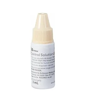 McKesson True METRIX Blood Glucose Testing Control Solution Level 2 3 mL Vial 1 Count - Blood Glucose Testing Solution