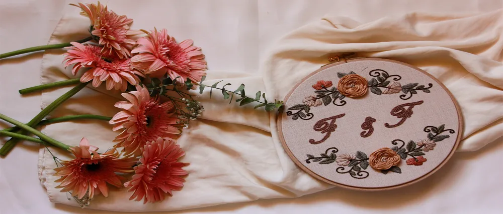 Caydo 3 Pieces Cross Stitch Bookmark Kits DIY Stamped Embroidery Bookmark Kit for Beginner Flower Patterns 14 Count Crossstitch Projects for Book Lovers - Embroidery Kit