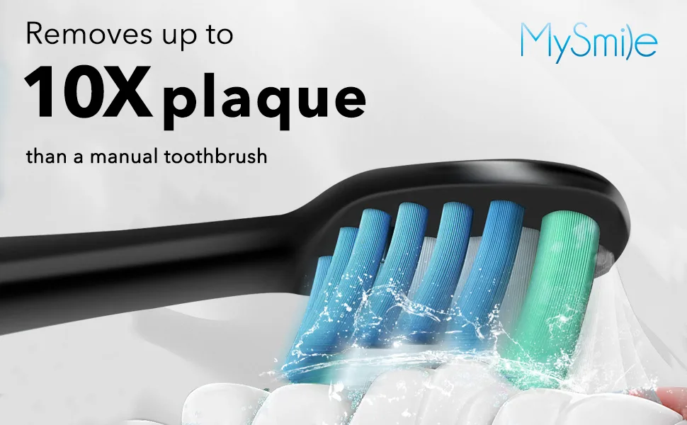 MySmile Electric Toothbrush Replacement Heads 6 Packs (Black) - product information 15