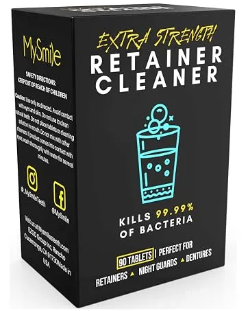 MySmile Electric Toothbrush Replacement Heads 6 Packs (Black) - Retainer Cleaner