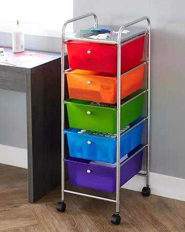 Michaels 12 x 12 Scrapbook Case by Simply Tidy  - A multi colored rolling drawer set