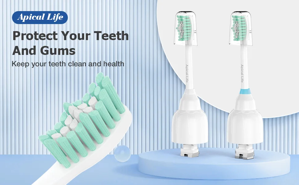 Electric Toothbrush Replacement Heads Compatible with Philips Sonicare Screw-on E-Series Electric Rechargeable Toothbrush Precision Clean Toothbrush Heads Refills 6 Pack Blue - product information 4