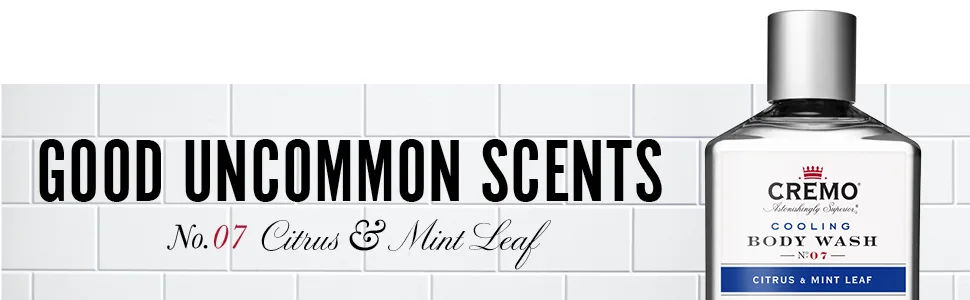 Cremo Rich-Lathering Cooling Citrus and Mint Leaf Body Wash Crisp Refreshing Scent with A Lively Blend of Peppermint 16 Fl Oz (2-Pack) - citrus and mint leaf best men