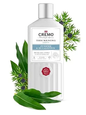 Cremo Barber Grade Juniper & Eucalyptus Thickening Formula for Fine or Thinning Hair eucalyptus juniper eucalyptus 16 Fl Oz (2-Pack) - Shampoo