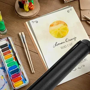DEWEL Document Tube Plastic Expanding Poster/Art/Document Storage Tube 24.5 to 40 inches Adjustable with Carrying Strap Waterproof and Light-Resistance Telescoping Carrying Case (Black-Medium Size) - drawing storage tube