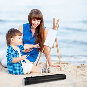 DEWEL Document Tube Plastic Expanding Poster/Art/Document Storage Tube 24.5 to 40 inches Adjustable with Carrying Strap Waterproof and Light-Resistance Telescoping Carrying Case (Black-Medium Size) - plan holder tubes