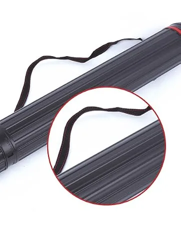 DEWEL Document Tube Plastic Expanding Poster/Art/Document Storage Tube 24.5 to 40 inches Adjustable with Carrying Strap Waterproof and Light-Resistance Telescoping Carrying Case (Black-Medium Size) - poster tube