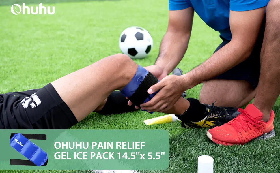 Ice Pack for Injuries Ohuhu Reusable Gel Cold & Hot Therapy Pack with Strap for Shoulder Knee Ankle Back Neck Pain Relief 2 Pack - Ice pack for injuries