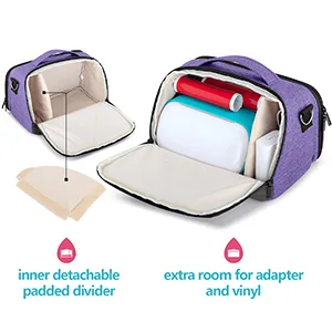 LUXJA Carrying Case Compatible with Cricut Joy Bag Compatible with Cricut Joy and Tool Set (with Accessories Storage Section) Purple (Bag Only Patent Design) - cricut carrying case