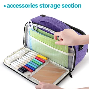 LUXJA Carrying Case Compatible with Cricut Joy Bag Compatible with Cricut Joy and Tool Set (with Accessories Storage Section) Purple (Bag Only Patent Design) - storage for cricut
