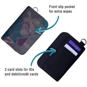 Sugar Medical Glucose Meter Testing Case. Diabetes Supply Case for Glucose Meter Test Strips Lancing Device and Lancets. (Flower)  - Glucose Testing Case - front and back pockets