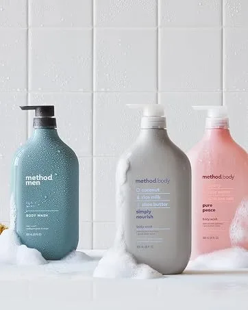 Method Premium Foaming Hand Wash Vanilla + Raspberry Reusable Pink Aluminum Bottle Biodegradable Formula 10 fl oz (Pack of 3) - method body wash, womens body wash, mens body wash, body wash men, body wash women