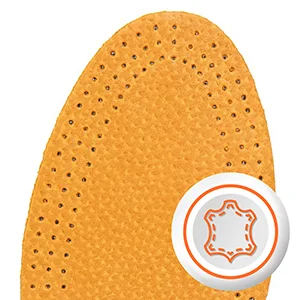 Leather Carbon Set 6 Pair Pack Leather Shoe Insoles for Men and Women with Activated Carbon Underlayer | Replacement Inserts | Kaps (37 EUR / 6 US Women) - leather