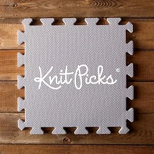 Knit Picks Blocking Mats for Knitting and Crochet Pack of 9 Textured Blocking Boards Regular - One blocking mat with the Knit Picks logo