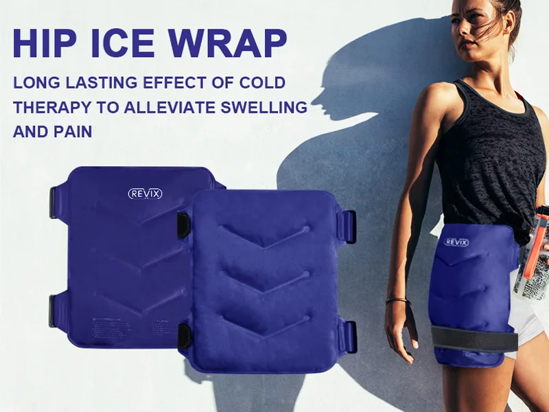 REVIX Hip Ice Pack Wrap After Surgery for Hip Bursitis Reusable Ice Pack for Hip Replacement Surgery Soft Plush Lined Cold Compress for Hip Flexor Pain Relief Inflammation & Swelling Blue - hip ice pack