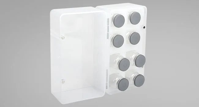APDTEK Insulin Vial Storage Box Holder for Fridge 8 Slots Diabetic Insulin Vial Case Organizer Protector for Travel Fits 5ML-15ML Insulin Injection Vials (White) - APDTEK Insulin Vial Storage Box