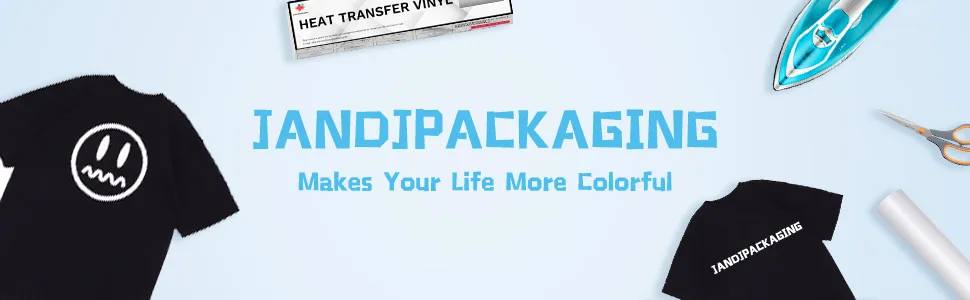 JANDJPACKAGING White Iron on Vinyl Roll 12 x 30FT -HTV Heat Transfer Vinyl for Cricut and Silhouette White HTV Vinyl Roll - White HTV Vinyl