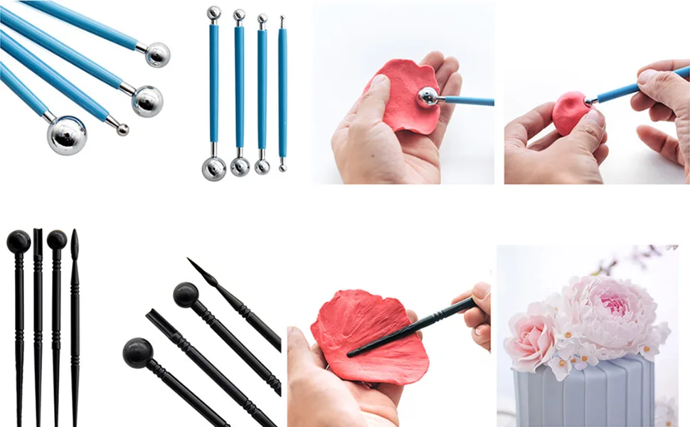 ISSEVE Pottery Clay Sculpting Tools 43Pcs Double Sided Ceramic Clay Carving Tool Set with Carrying Case Bag for Beginners Professionals School Student Pottery Modeling Smoothing Brown Bag - clay tools