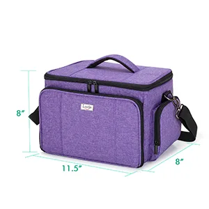LUXJA Carrying Case Compatible with Cricut Joy and Easy Press Mini Carrying Bag with Supplies Storage Sections Purple - case for cricut joy