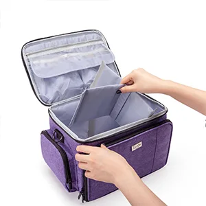 LUXJA Carrying Case Compatible with Cricut Joy and Easy Press Mini Carrying Bag with Supplies Storage Sections Purple - cricut joy carrying case