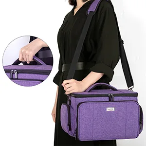 LUXJA Carrying Case Compatible with Cricut Joy and Easy Press Mini Carrying Bag with Supplies Storage Sections Purple - cricut joy organizer