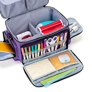 LUXJA Carrying Case Compatible with Cricut Joy and Easy Press Mini Carrying Bag with Supplies Storage Sections Purple - cricut joy tote