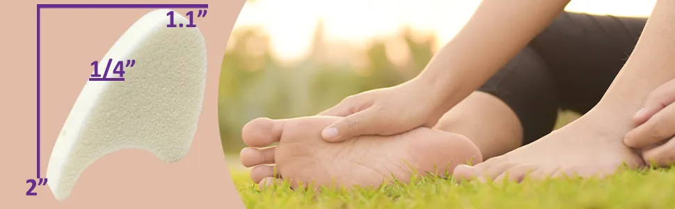 Mars Wellness Full Foam XL Toe Separators 1/4 - Toe Spacers for Corn Blisters and Hammer Toe Relief - Bulk Pack of 50 Toe Pads 1/4 50 Pack - dimensions