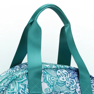 FINPAC Embroidery Project Bag Embroidery Supplies Storage Carrying Tote Case with Multiple Pockets for Embroidery Floss Embroidery Hoops Thread Stitch Tools Kit Bag Only - Emerald Illusions - sewing bag