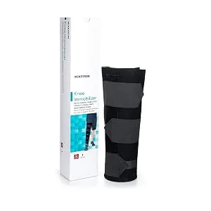 McKesson Knee Immobilizer Brace Adjustable Leg Straightener One Size Fits Most 36 in Circumference 18 in Length 1 Count - Breathable Knee Immobilizer