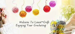 LOOEN 37pcs Aluminum Circular Knitting Needles Set with Ergonomic Handles 13 Size Interchangeable Crochet Needles with Storage Case for Small Project (Style 1) Rose Red - looen crocheting craft