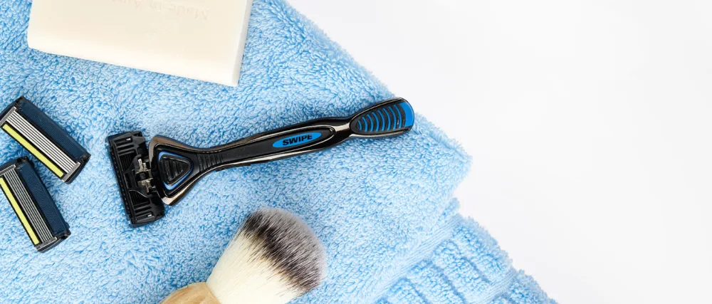 SWIPE Premium Men's 6-Blade Razor Kit (Flex Head Handle + 24 Refills) 24-Pack (with Handle) - razor