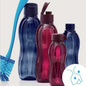 Tupperware Brand Eco+ Reusable Water Bottle Multipack - Includes 500mL 750mL & 1L Sizes - Dishwasher Safe & BPA Free - Lightweight & Leak Proof Combo (500 mL 750 mL 1 L) - Tupperware