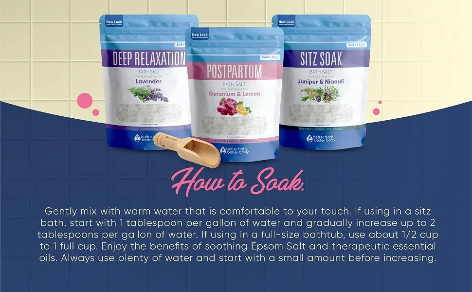 Postpartum Bath Bundle (3-Pack) with Scoop - postpartum bundle gift