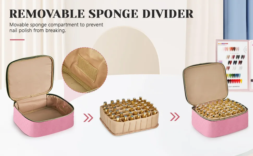 BAGMIND Nail Polish Organizer Three-Layers Nail Polish Organizer Case with Detachable Nail Machine Compartment 3 in 1 Portable Nail Polish Holder Organizer Case Black - Nail Polish Organizer