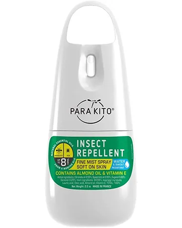 Para'Kito Mosquito Bonus Pack - 2 Mosquito Wristbands | 2 Refills (Grey + Pineapple) + Insect Repellent Spray Grey/Pineapple - spray