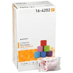 McKesson Cohesive Bandage Non-Sterile Self-Adherent Closure Tan 6 in x 5 yds 1 Count 12 Packs 12 Total - mckesson