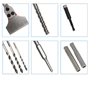 DEHUIWI 17Pcs SDS Plus Rotary Hammer Drill Bits Masonry Chisels Set Floor Scraper Triangular Drill Bits Alloy Chisel Shovel Knife Adapter with Strong Case New17pcs - product information 3