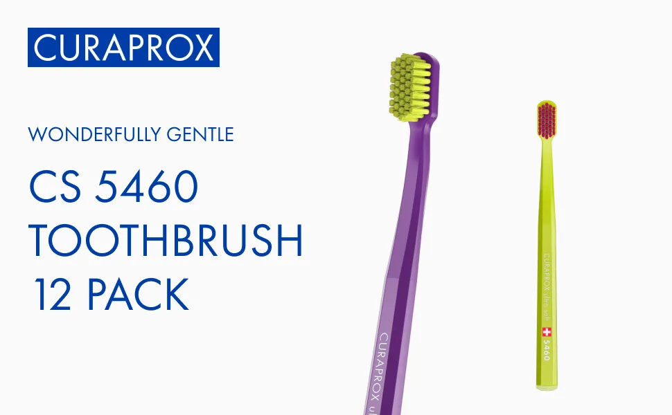 Curaprox CS 5460 Ultra-Soft Toothbrush (12 Pack) - Toothbrush soft brush toothbrushes tooth extra bristle gum braces cepillo adults compact head