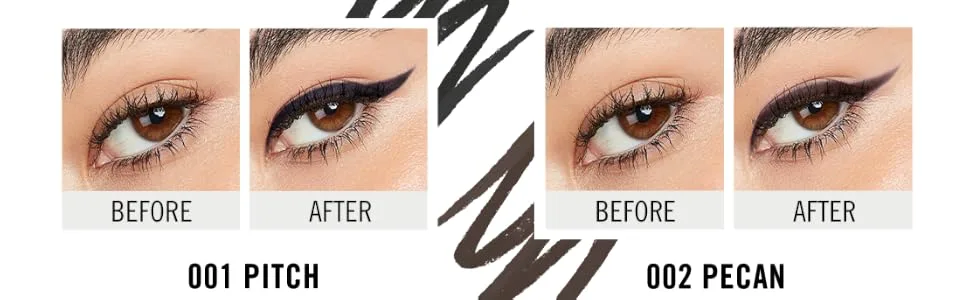Rimmel Kind & Free Eye Liner Grape Grape Pack of 2 - 001 Pitch 002 Pecan