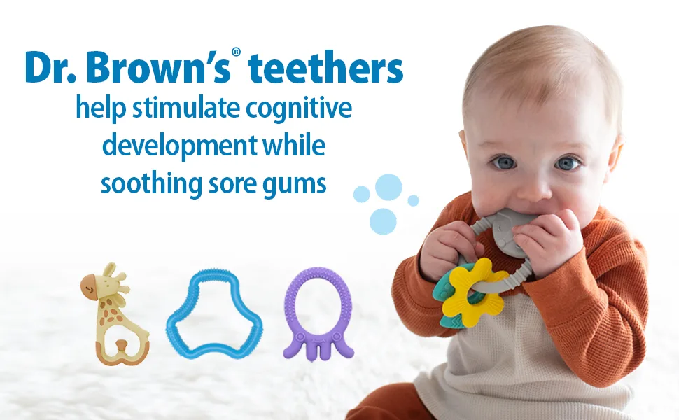 Dr. Brown's Advantage Symmetrical Pacifier with Air Flow & Pacifier Clip Blue 2-Pack 6-18m - Dr. Brown