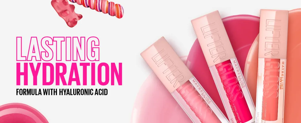 Maybelline New York Lifter Gloss Hydrating Lip Gloss with Hyaluronic Acid Peach Ring Sheer Peach 1 Count - lasting hydration formula with hyaluronic acid