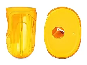 Amazon Basics School Pencil Sharpener 1 Hole 3-Pack 1-hole 3 packs - Durable Steel Blade