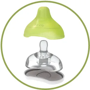 Kiinde Twist Active Latch Nipples for Breast Milk - Fast Flow (2 Pack) 1 - Active Latch nipple with cap off