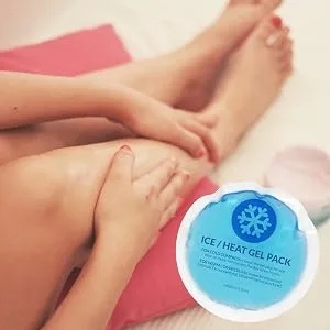 EverOne Round Reusable Gel Ice Pack with Cloth Backing for Hot & Cold Therapeutic Use First Aid Injuries Breastfeeding 5 Count - wellness massage