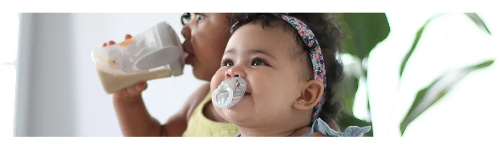 NUK Glow-in-The-Dark Orthodontic Pacifiers Zebra 0-6 Month (Pack of 2) Zebra Zebra - product information 1