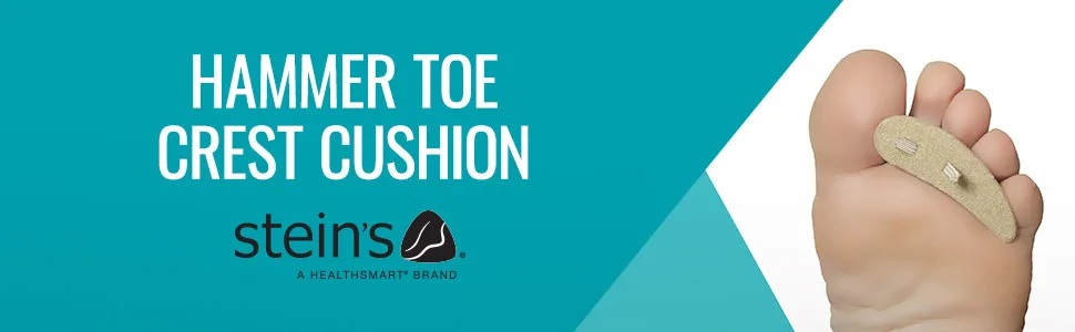 Steins Hammer Toe Crest Cushion and Buttress Pad Reduces Pressure from Calluses and Hammer Toes Medium Right Beige 3 Count - hammer toe crest cushion