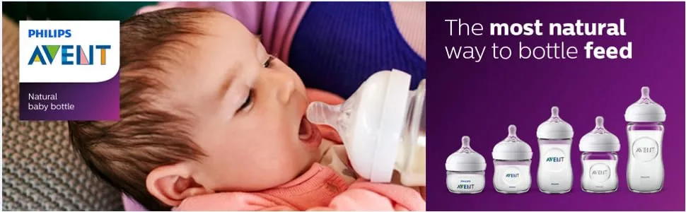 Philips AVENT Natural Baby Bottle Medium Flow Nipple 3M+ One Size 2 Count - Philips AVENT - The most natural way to bottle feed