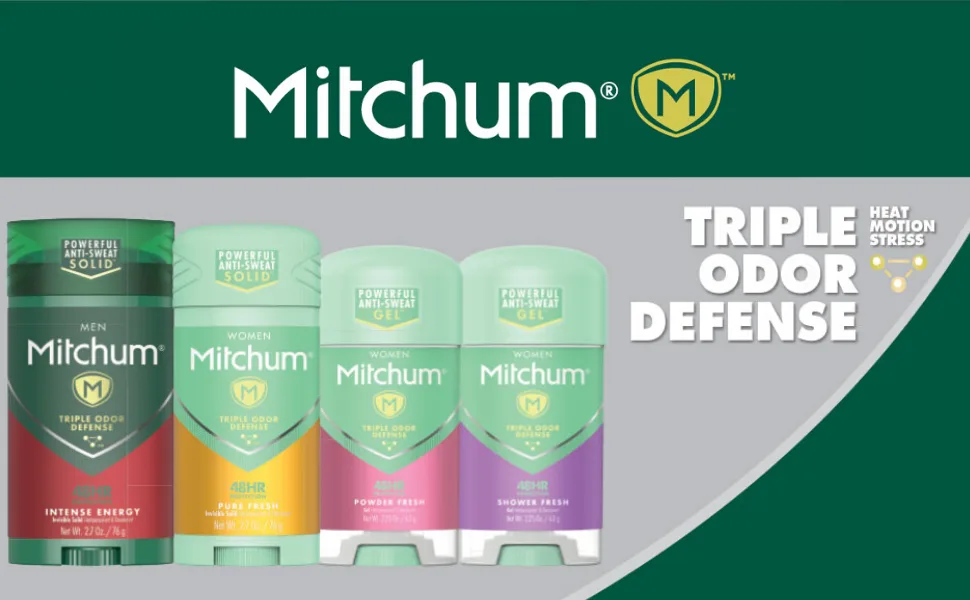 Mitchum Men Triple Odor Defense Anti-Perspirant & Deodorant Clean Control 2.7 Oz. 3ct (Pack of 3) - mitchum