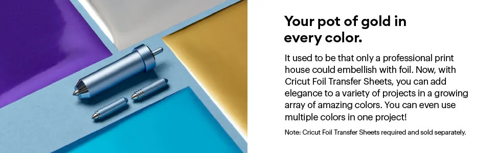 Cricut Transfer Sheets Gold (8 ct) Foil Tansfer 8 Count - maker